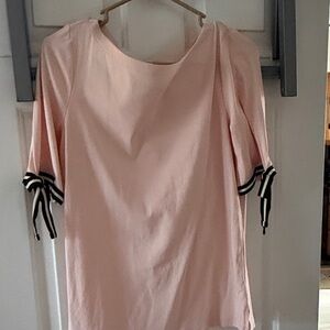 Ralph Lauren Light Pink Blouse with Black Trim